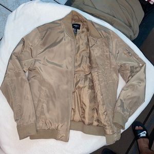 Light Brown Bomber Jacket
